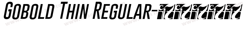 Gobold Thin Regular字体转换